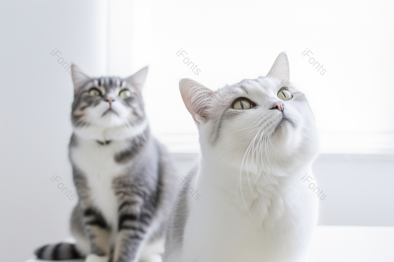 可爱萌宠两只小猫宠物头像摄影图,高清,摄影图,摄影图片,图片大全,摄影图免费下载